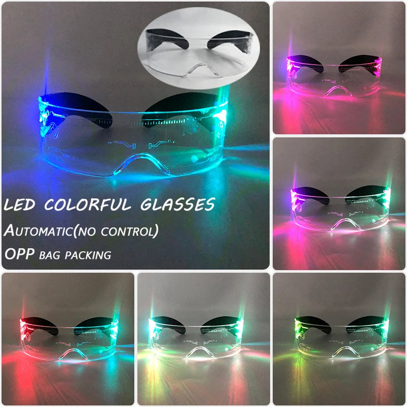 Futurist Cyberpunk Glasses LED Light
