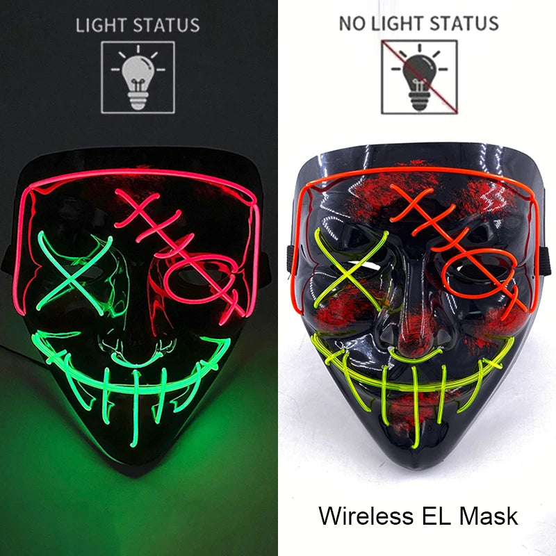 Wireless Neon LED Purge Mask