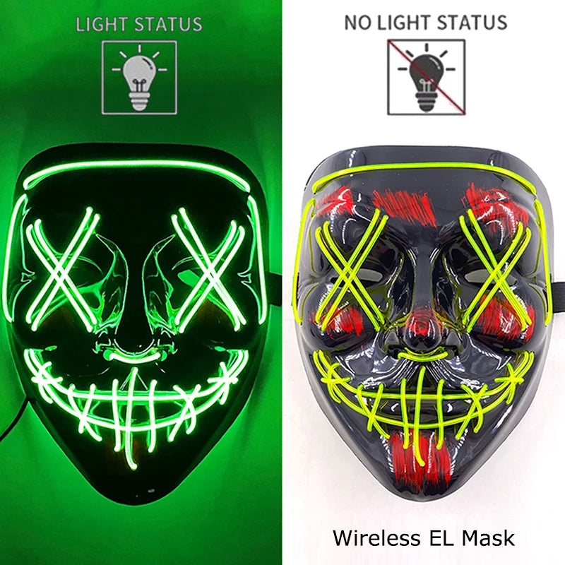 Wireless Neon LED Purge Mask