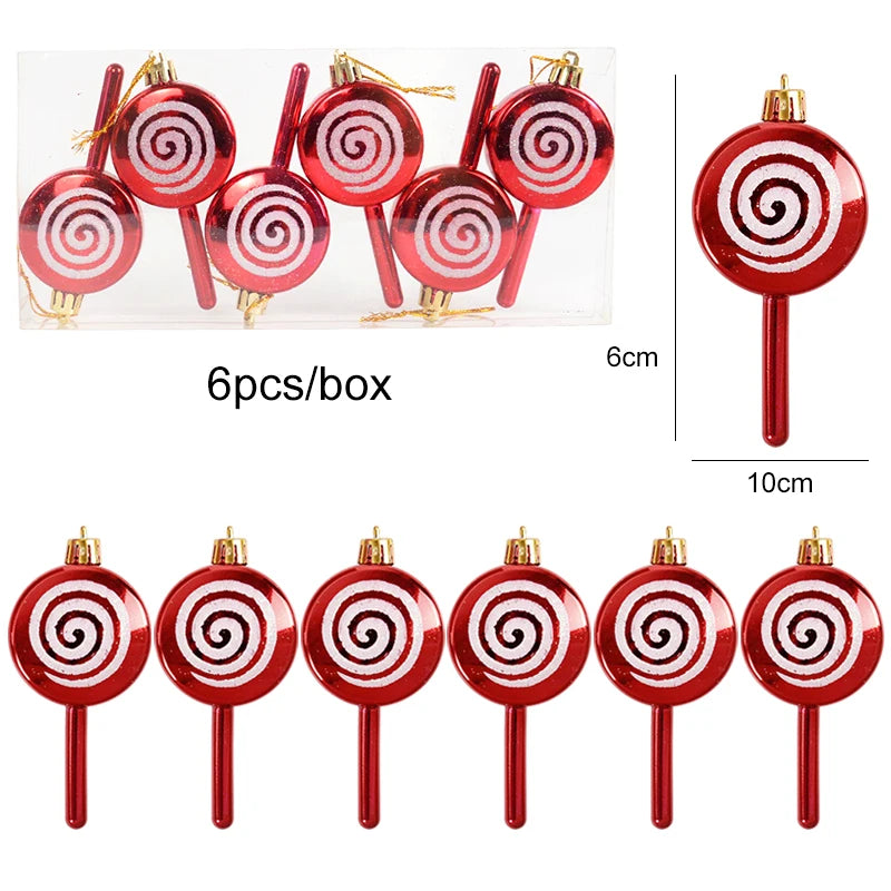 Christmas Lollipop Candy Cane Pendant