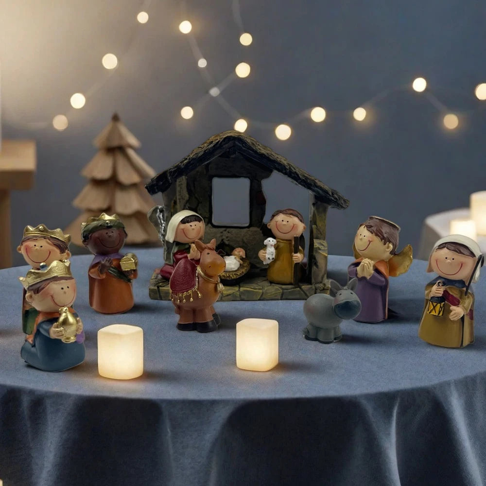 Small Nativity Set Resin