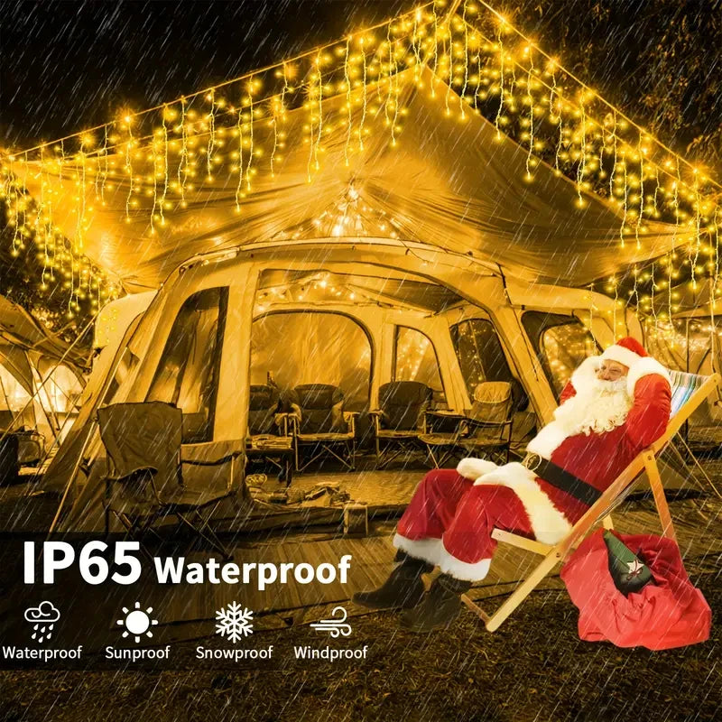 NEW Solar Christmas Icicle Lights