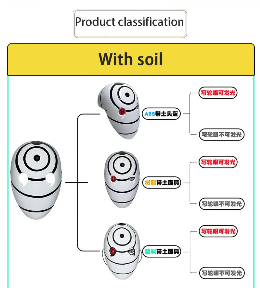 Akatsuki Tobi Mask with LED 🫨🫨