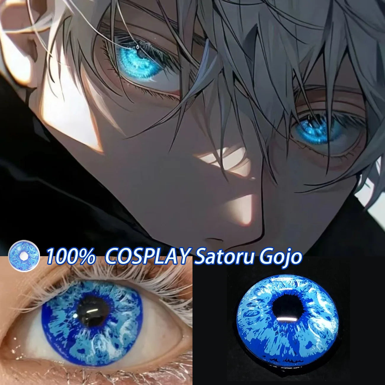Lens 1pair Satoru Gojo Cosplay Blue Color