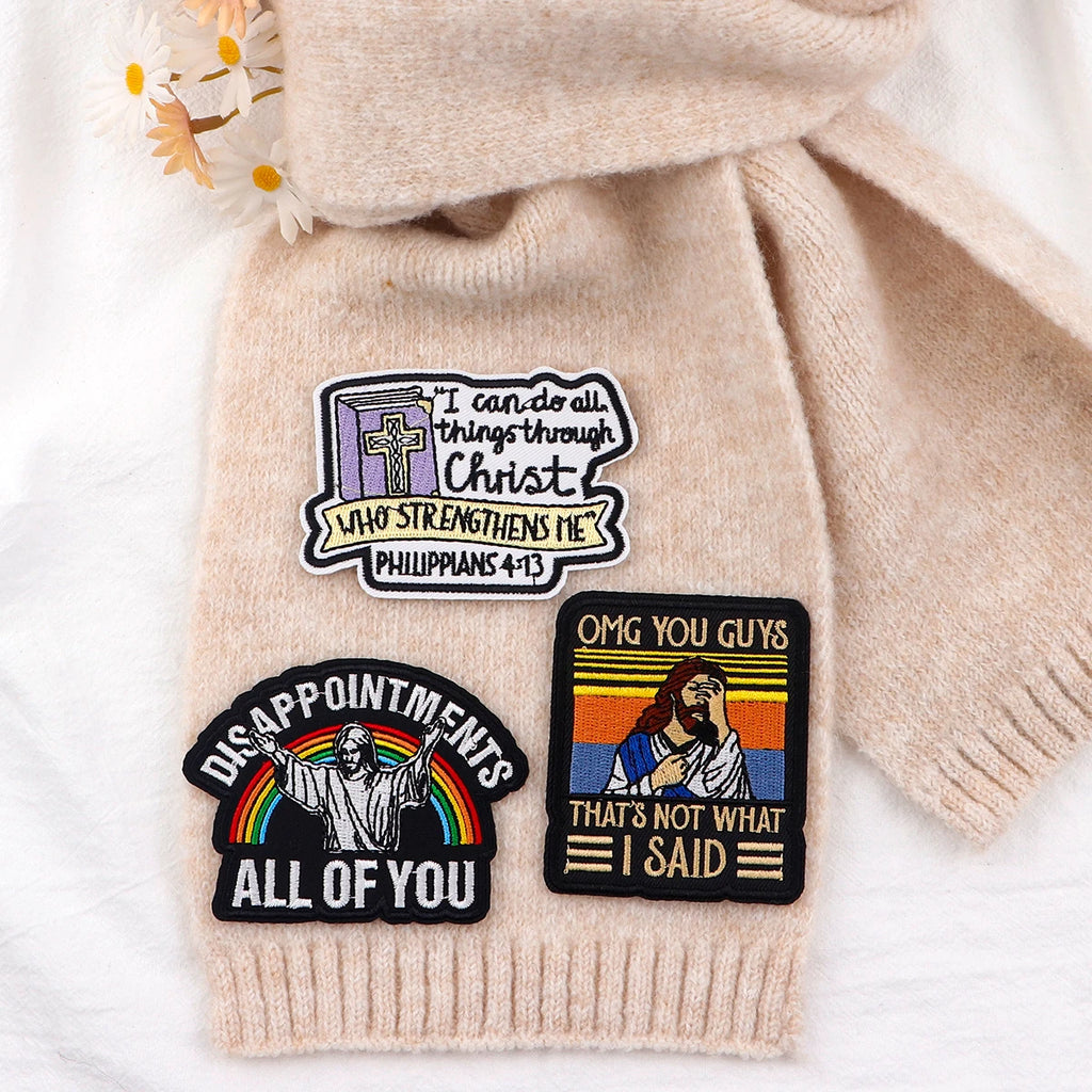 Jesus Funny Sayings Embroidered Patches