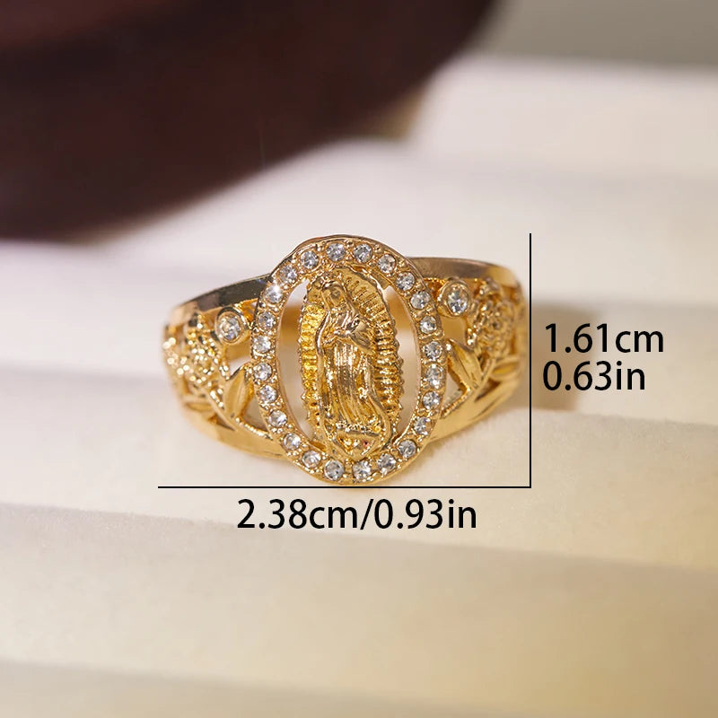 Exquisite Religious Virgin Mary Ring