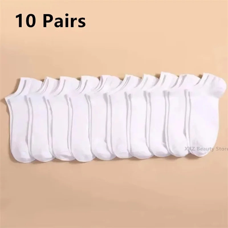5/10/20 Pairs White Breathable Socks