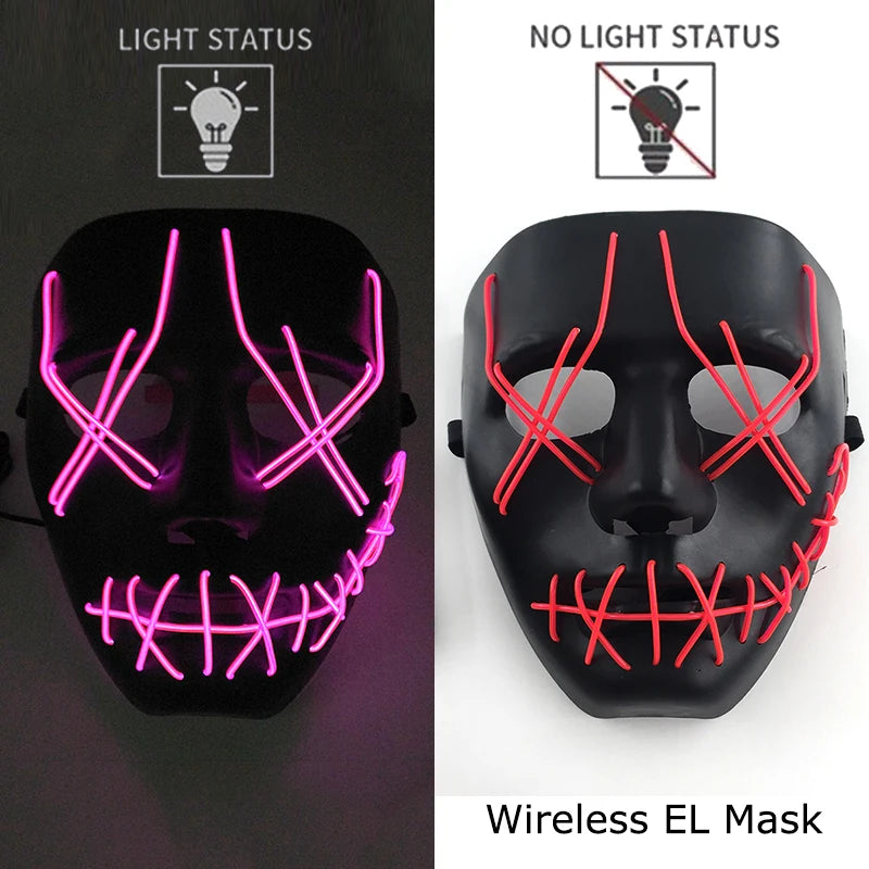 Wireless Neon LED Purge Mask