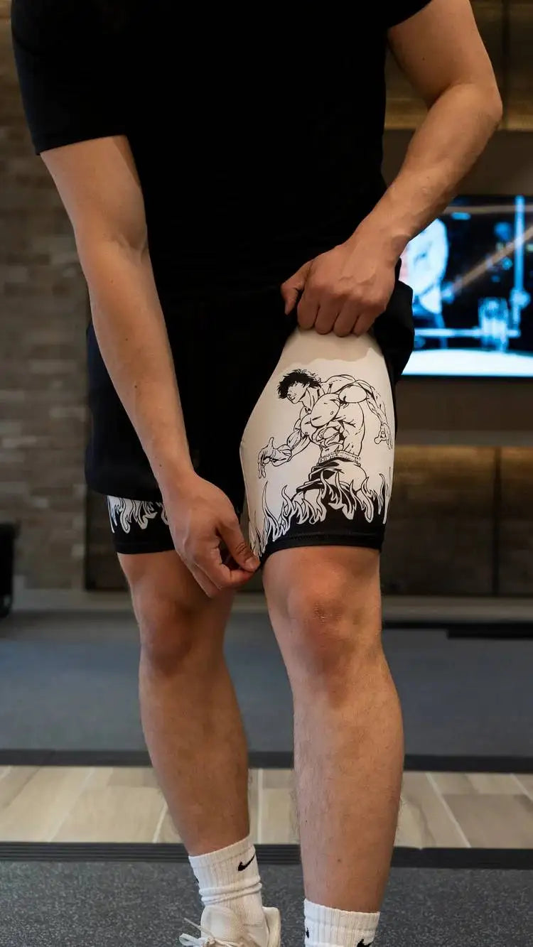 Anime Gym Shorts 2 in 1 Breathable