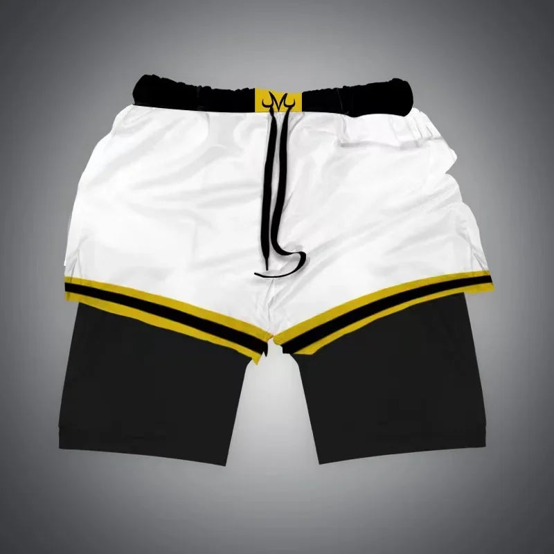 Anime Gym Shorts 2 in 1 Breathable