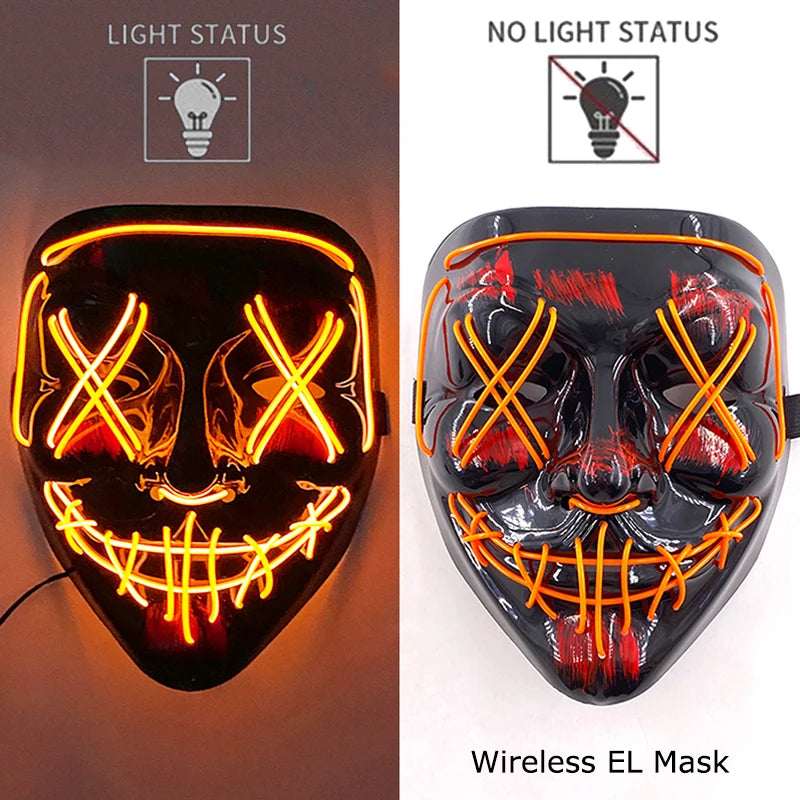 Wireless Neon LED Purge Mask