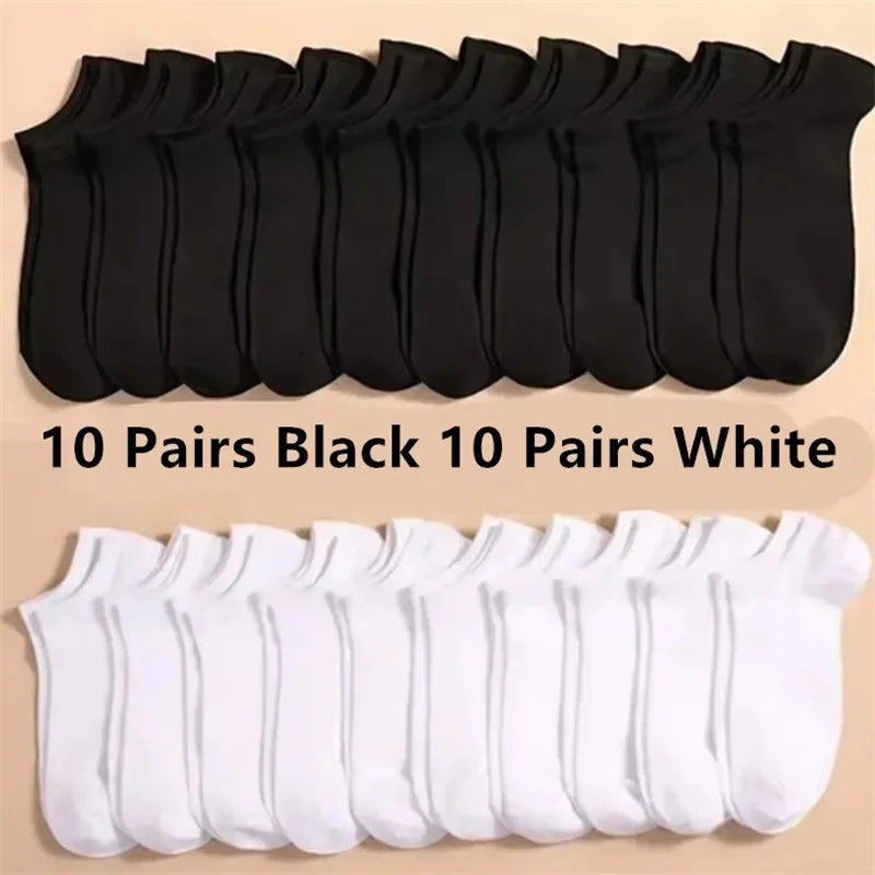 5/10/20 Pairs White Breathable Socks
