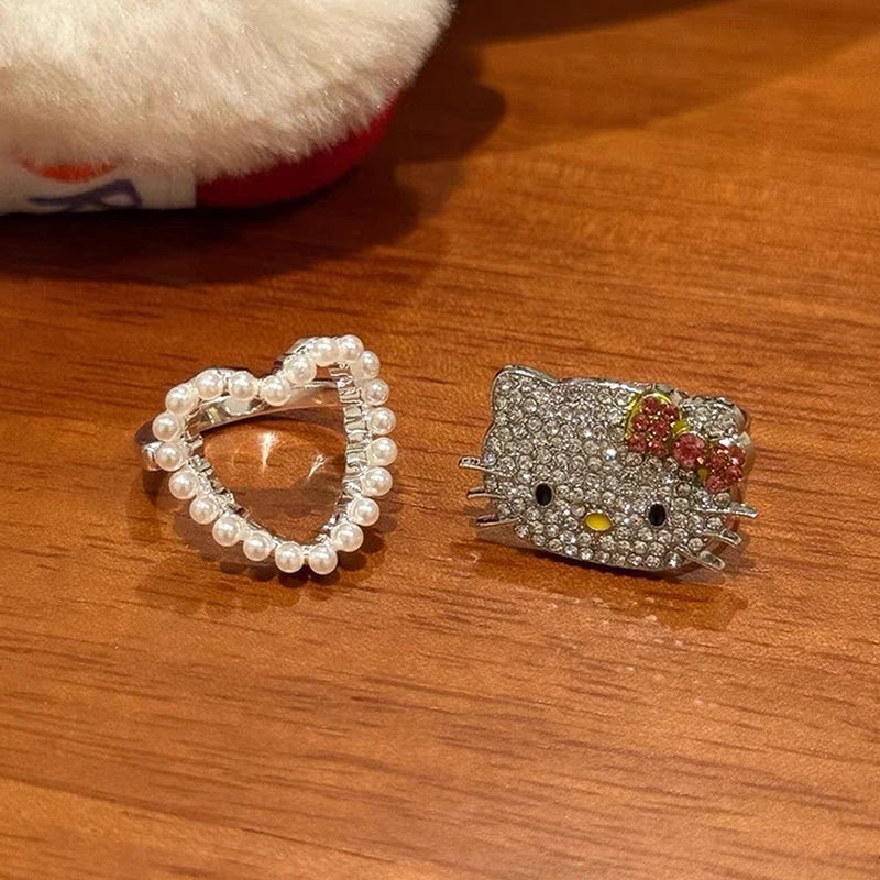 Cute Hello Kitty Rhinestones Ring
