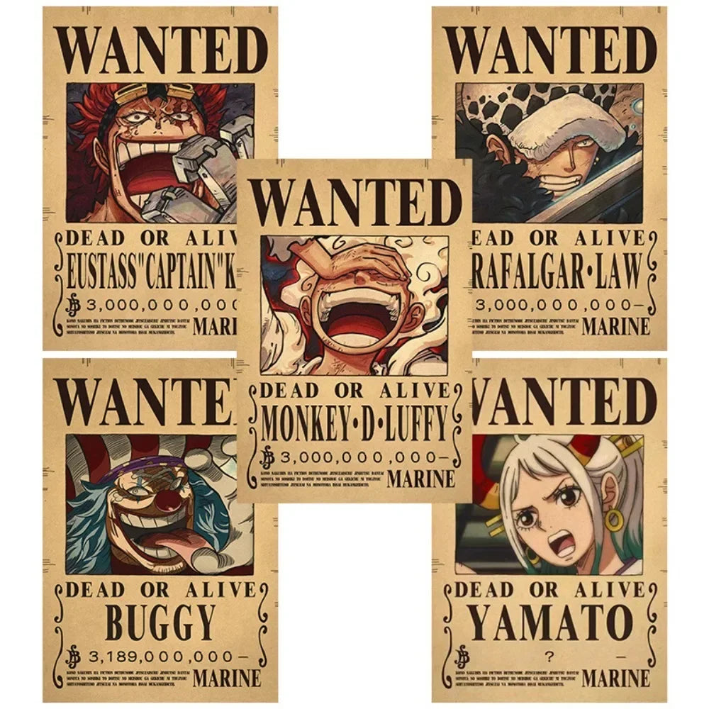 One Piece Anime Bounty Wanted Posters