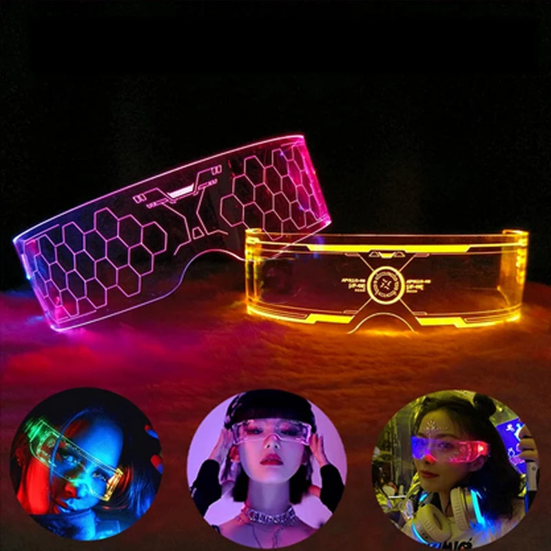 Futurist Cyberpunk Glasses LED Light