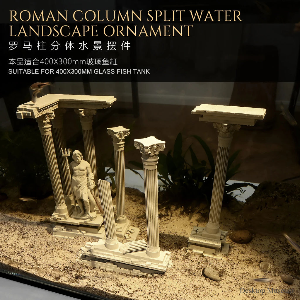 Fish Tank Water Landscape Roman Column