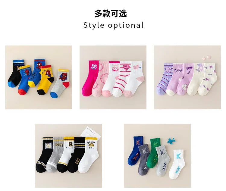 5 Pairs MARVEL Spiderman Children's Socks  1-12 Y