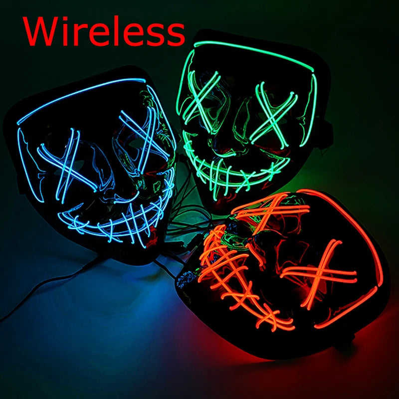 Wireless Neon LED Purge Mask
