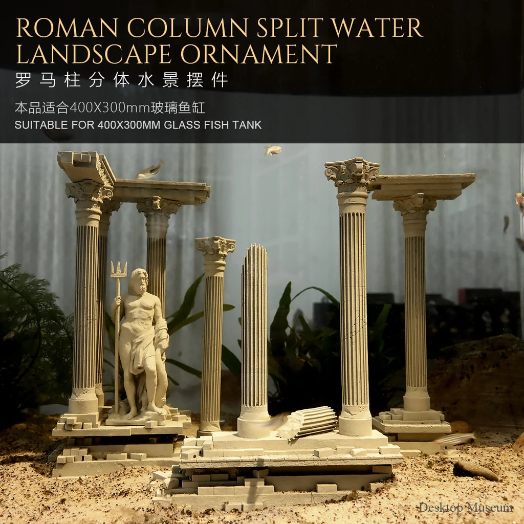Fish Tank Water Landscape Roman Column