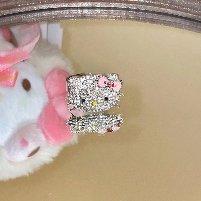Cute Hello Kitty Rhinestones Ring
