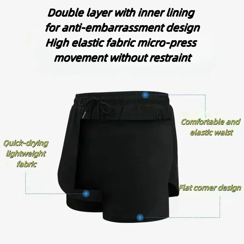 Dragon Ball Men's Double Layer 2-in-1 Shorts