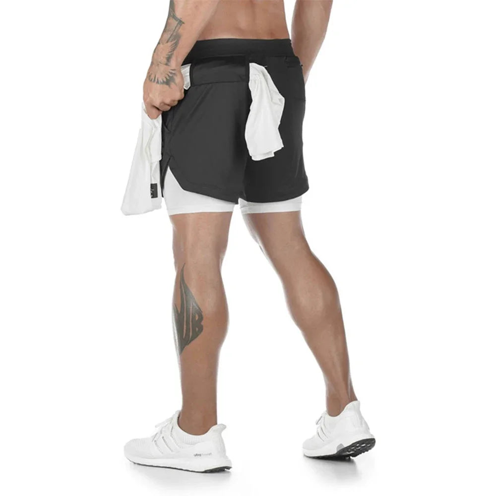 Anime Gym Shorts 2 In 1 Double Layer
