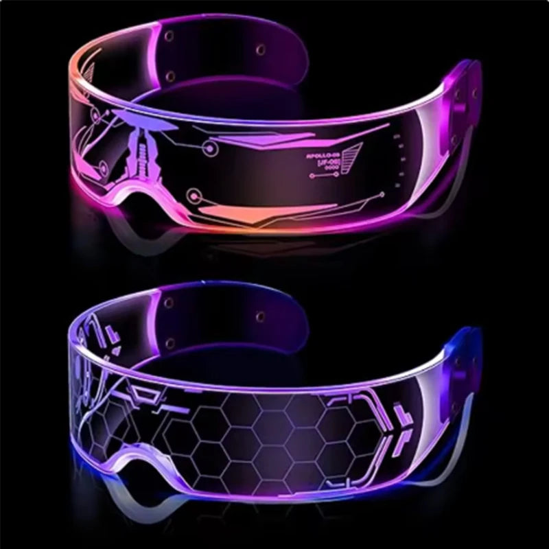 Futurist Cyberpunk Glasses LED Light