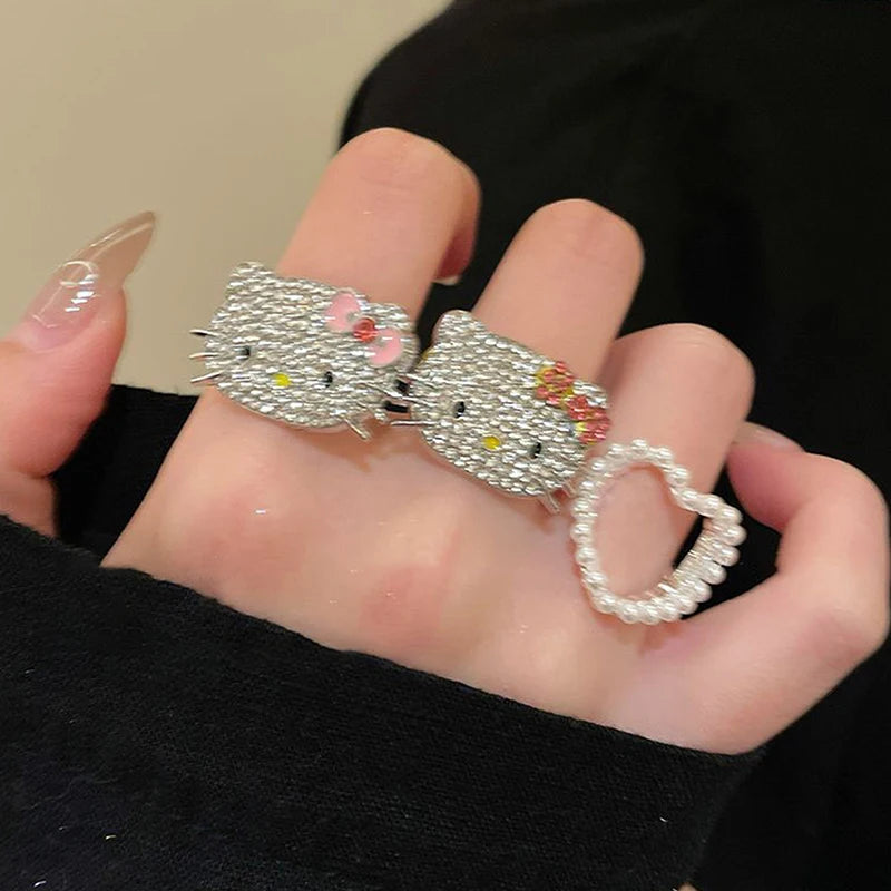 Cute Hello Kitty Rhinestones Ring