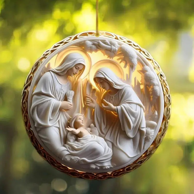 2D Flat Acrylic Christmas Tree Pendant