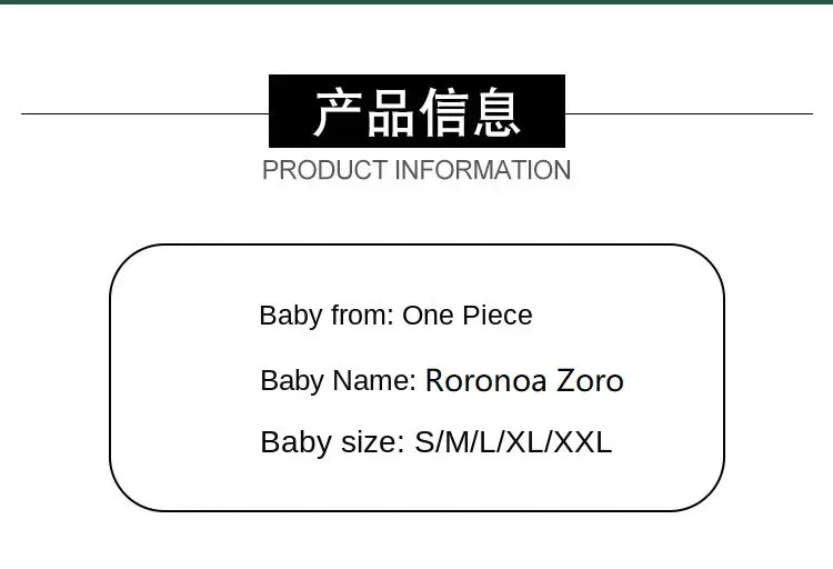 One piece Roronoa Zoro Cosplay Costume