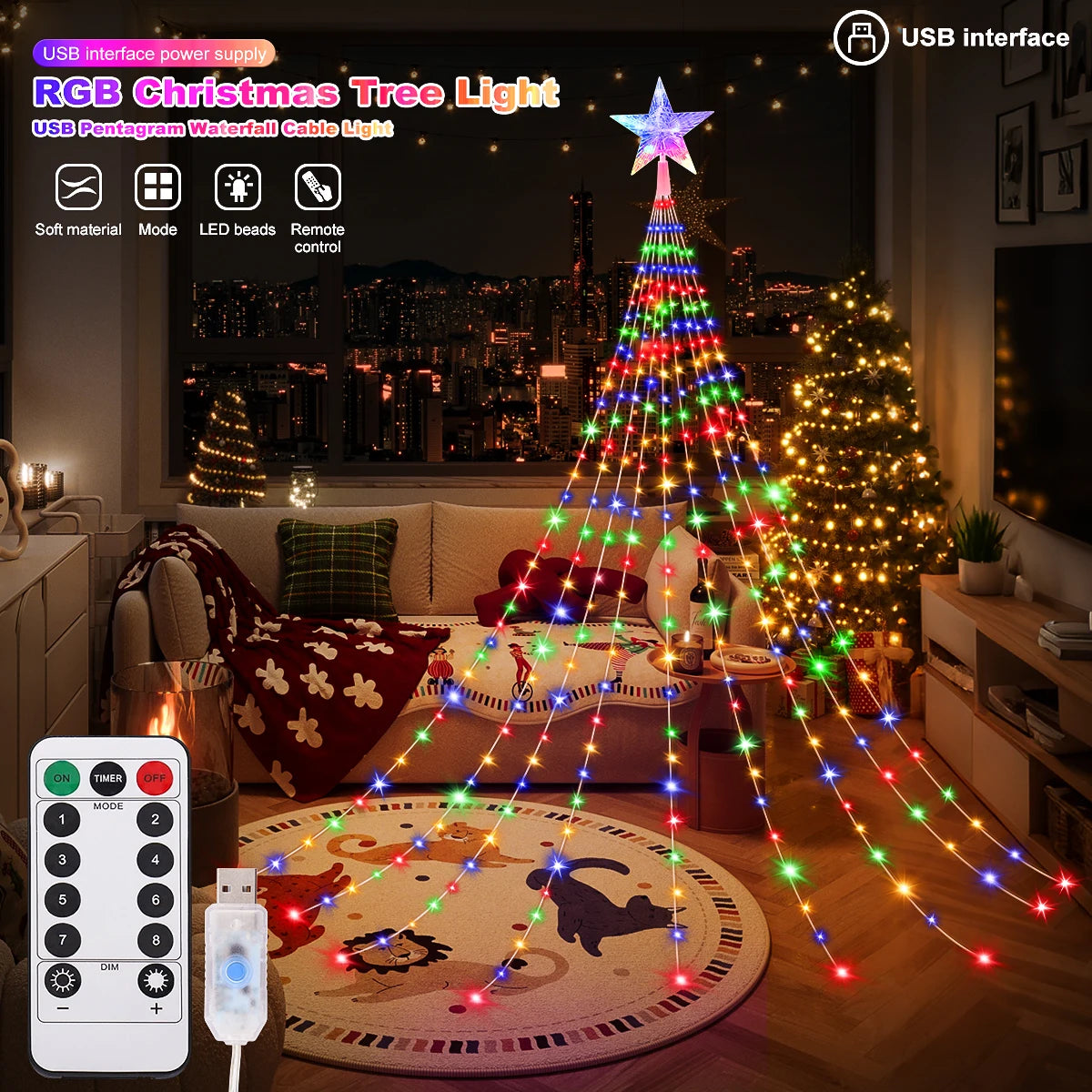 LED Outdoor Christmas Tree Decorations Lights