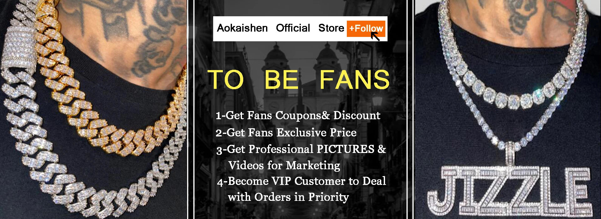 Aokaishen Iced Out Jesus Necklace