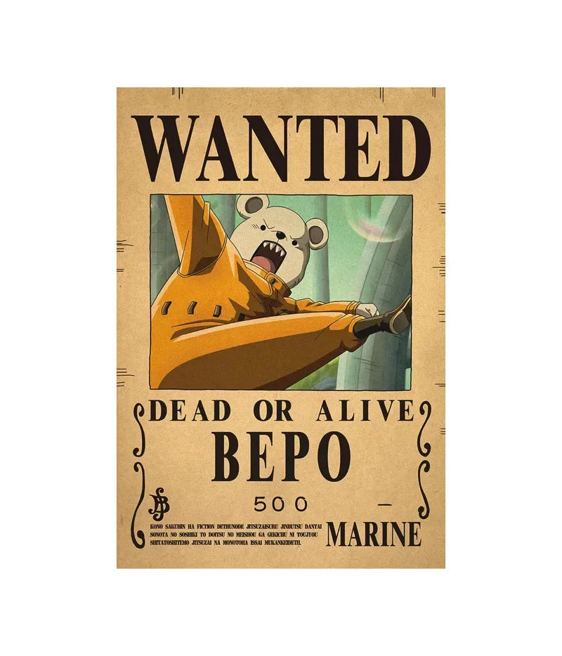 One Piece Anime Bounty Wanted Posters