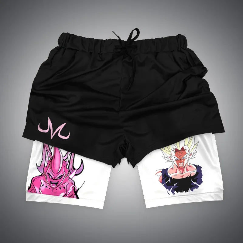 Anime Gym Shorts 2 in 1 Breathable