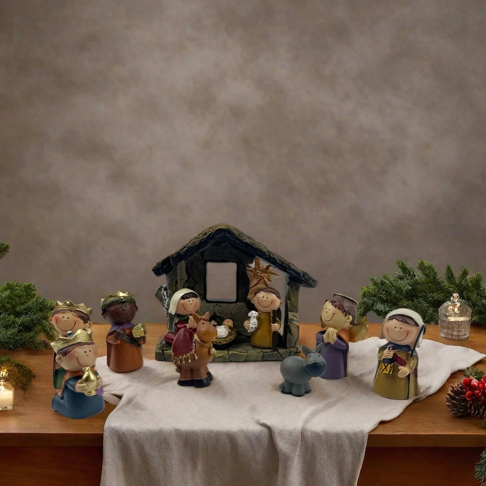 Small Nativity Set Resin
