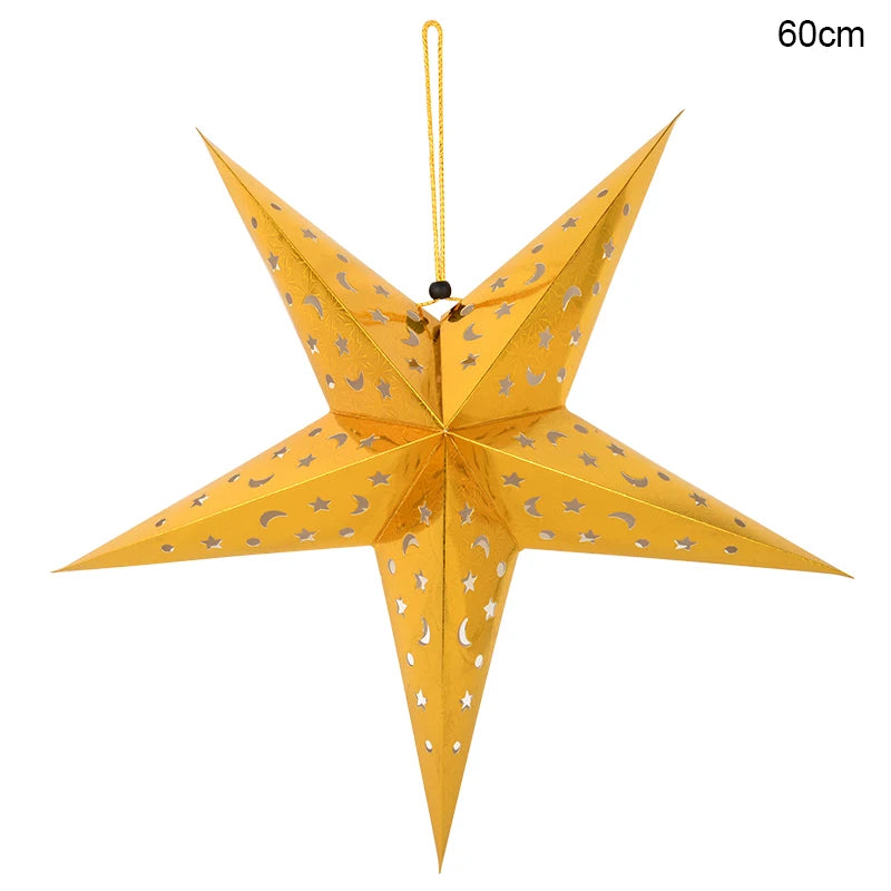 30/45/60cm Hollow Out Star Hanging Pendant Led Light