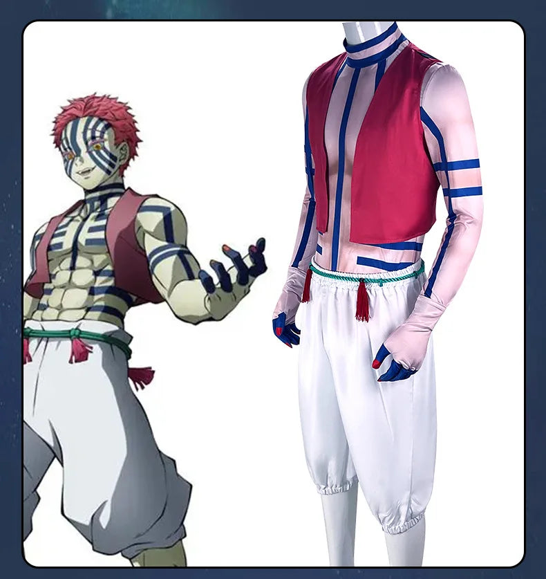 Demon Slayer Season 3 Akaza Cosplay Costume