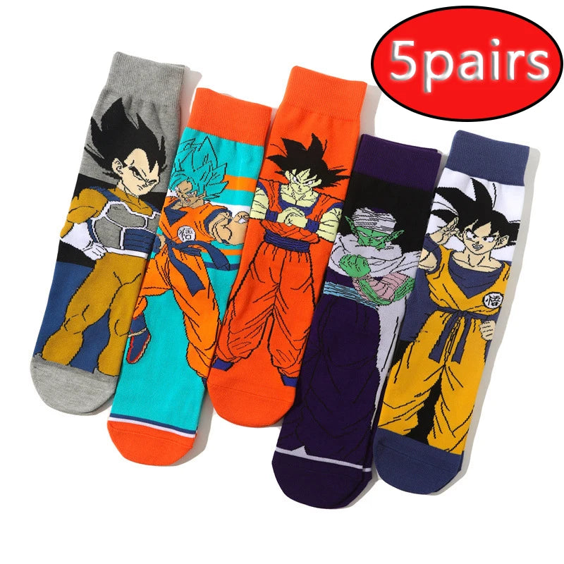 5 pairs Anime Socks Dragon Ball Z❤️