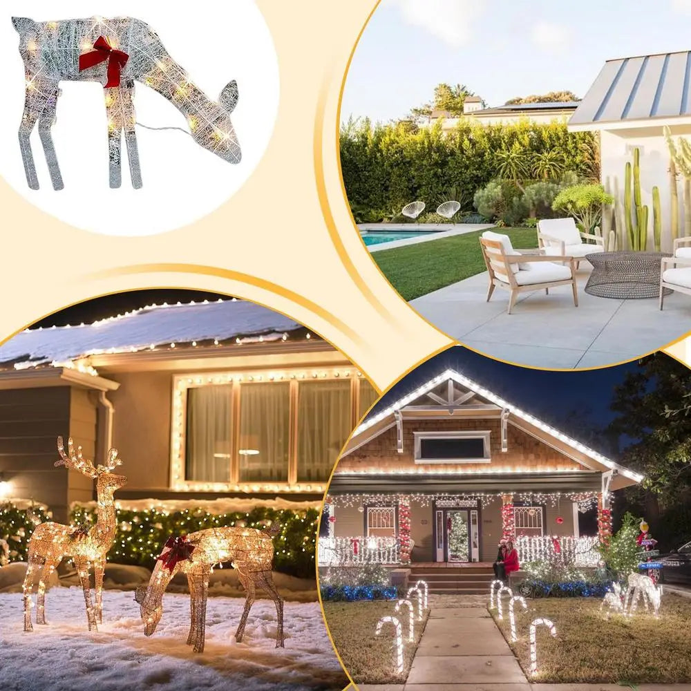 LED Light Iron Art Elk Deer