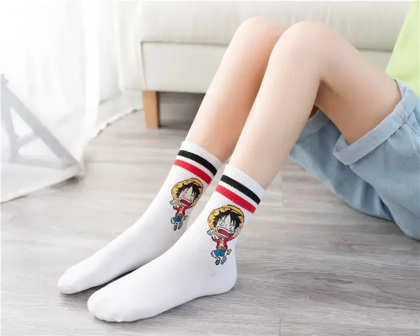 5Pair Anime One Piece Socks