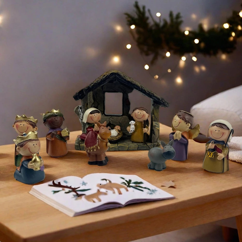 Small Nativity Set Resin