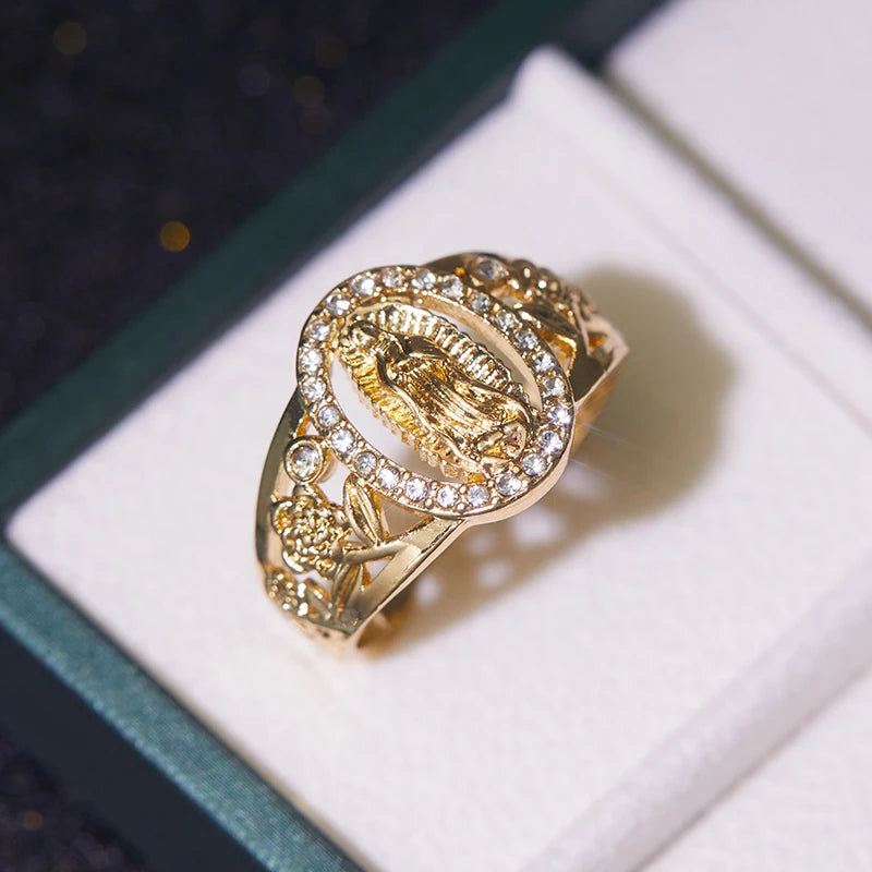 Exquisite Religious Virgin Mary Ring