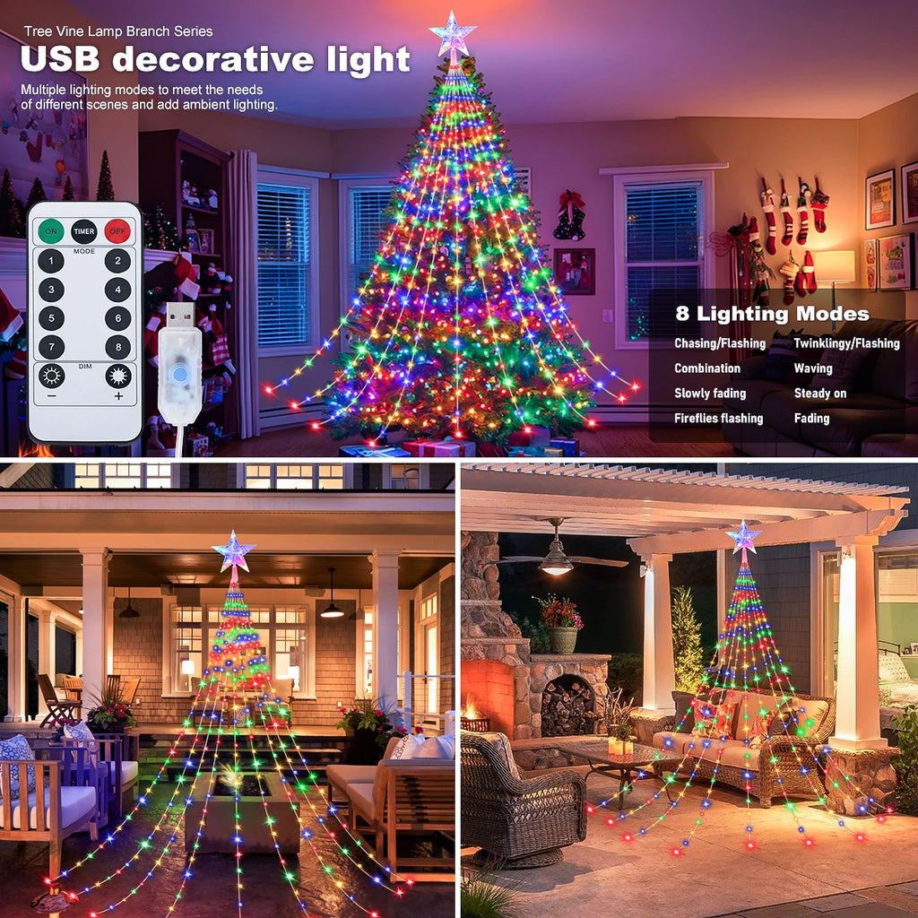 LED Outdoor Christmas Tree Decorations Lights