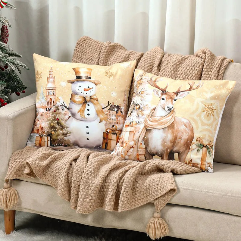 4pcs Merry Christmas Cushion Cover