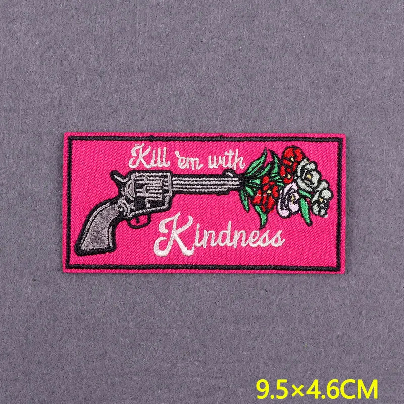 Embroidery Patch Positive Slogan