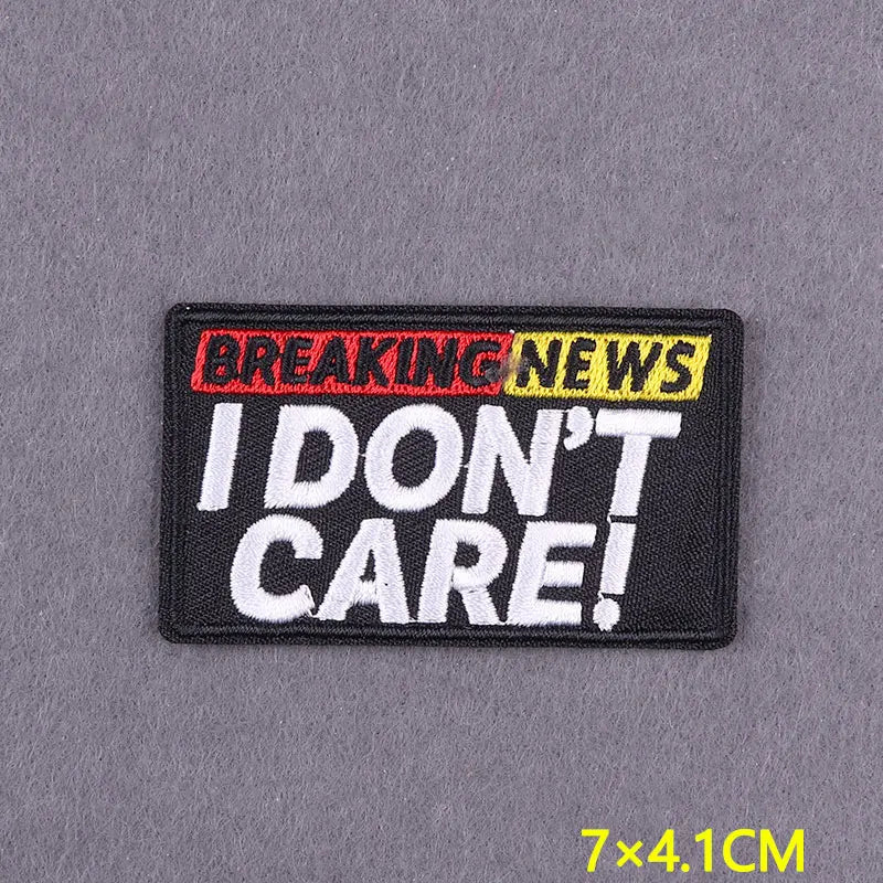 Embroidery Patch Positive Slogan