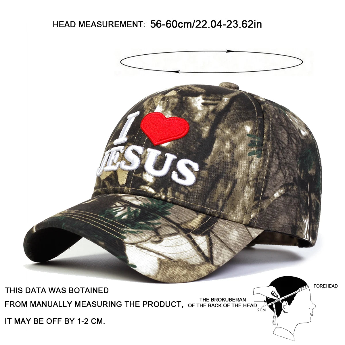Unisex I LOVE JESUS Baseball Caps ❤️