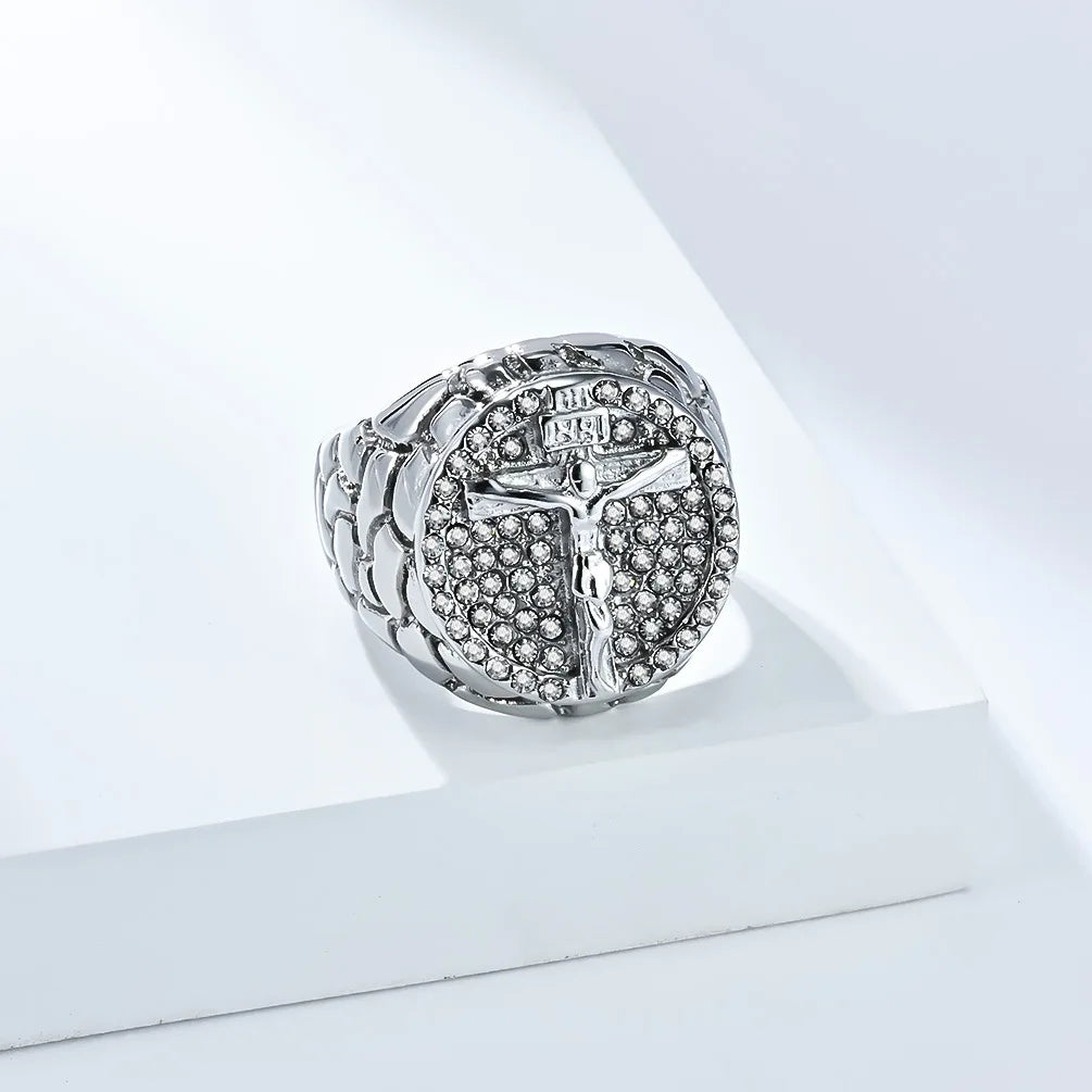 Jesus Men's Ring, Stainless Steel