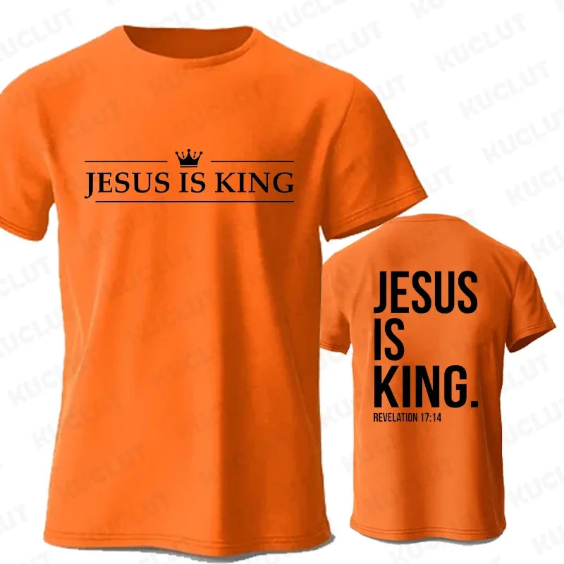T Shirt Tees for Men Jesus Is King