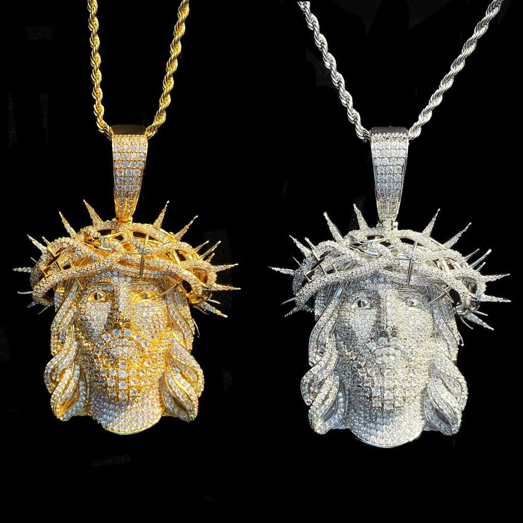 Aokaishen Iced Out Jesus Necklace